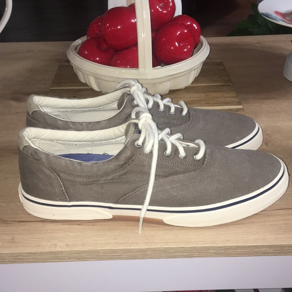 Sperry Other - Sherry Men’s canvas top slider sneakers grey size 13